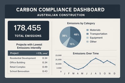 Carbon compliance dashboard for Australian construction
